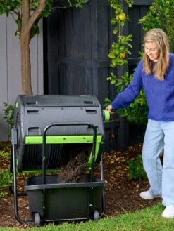 Maze 48 Gallon Compost Tumbler With Cart -Nature's Yard Sales Store 3 4 crop 8613576 02V