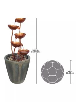 Copper Lotus Cascading Fountain -Nature's Yard Sales Store 8589843 02V