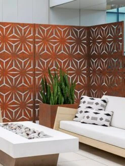 Veradek 3-Panel Privacy Screen Set, Star -Nature's Yard Sales Store 8599205 06V tif