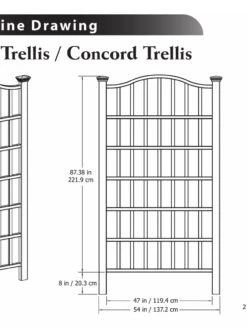 Concord Composite Vinyl Trellis -Nature's Yard Sales Store 8599770 03V tif