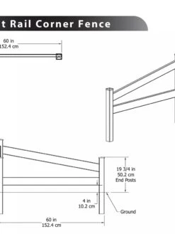 Split Rail Corner Vinyl Fence 5 Split Rail Corner Vinyl Fence -Nature's Yard Sales Store 8599774 03V tif