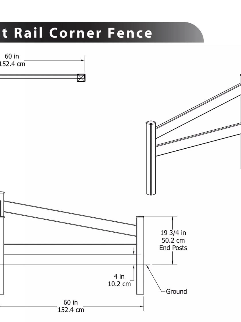 Split Rail Corner Vinyl Fence 3 Split Rail Corner Vinyl Fence - Image 3