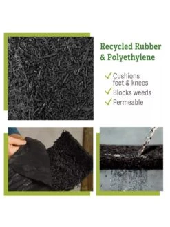 Recycled Rubber Mulch Edging, 12’ X 6” -Nature's Yard Sales Store 8599854 material GSC