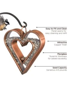 Fly-Thru™ Bird Feeder With Copper Finish -Nature's Yard Sales Store 8600193 06v