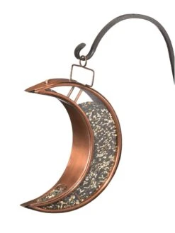 Crescent Moon Bird Feeder With Copper Finish 5 Crescent Moon Bird Feeder With Copper Finish -Nature's Yard Sales Store 8600194 02v