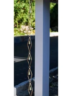 Diamond Pure Copper Rain Chain, 8-1/2' -Nature's Yard Sales Store 8600205 01v