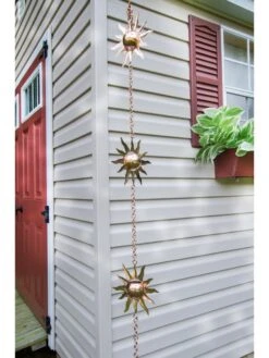 Sun Pure Copper Rain Chain, 8-1/2' -Nature's Yard Sales Store 8600206 01v