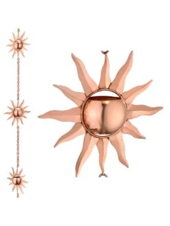 Sun Pure Copper Rain Chain, 8-1/2' -Nature's Yard Sales Store 8600206 04v