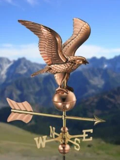 Eagle Garden Copper Weathervane With Pole -Nature's Yard Sales Store 8600278 05v