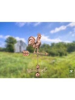 Bantam Rooster Copper Weathervane 9 Bantam Rooster Copper Weathervane -Nature's Yard Sales Store 8600280 04v