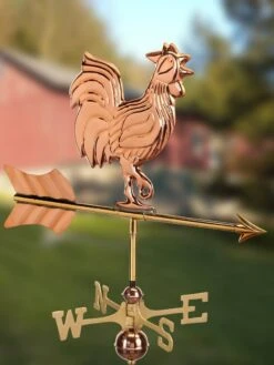 Rooster Garden Copper Weathervane With Pole 6 Rooster Garden Copper Weathervane With Pole -Nature's Yard Sales Store 8600284 05v rooster cottage copper weathervane roof mount 1