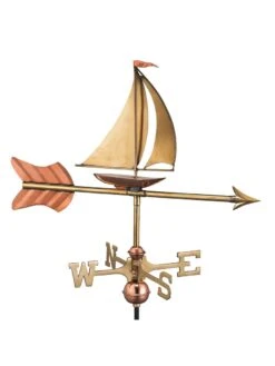 Sailboat Cottage Copper Weathervane With Roof Mount 7 Sailboat Cottage Copper Weathervane With Roof Mount -Nature's Yard Sales Store 8600347 02v sailboat cottage copper weathervane roof mount