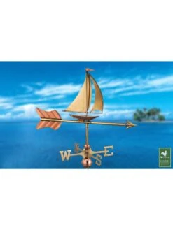 Sailboat Garden Copper Weathervane With Pole 7 Sailboat Garden Copper Weathervane With Pole -Nature's Yard Sales Store 8600347 03v sailboat cottage copper weathervane roof mount 1