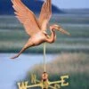 Graceful Blue Heron Copper Weathervane