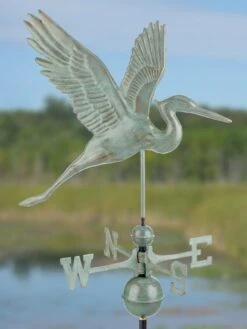 Graceful Blue Heron Copper Weathervane -Nature's Yard Sales Store 8600374 07v