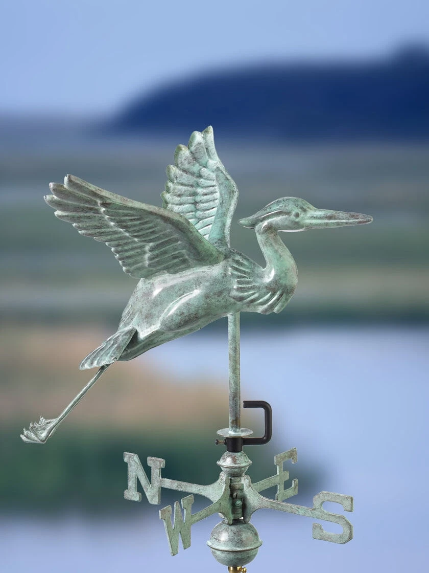 Blue Heron Cottage Copper Weathervane 1 Blue Heron Cottage Copper Weathervane