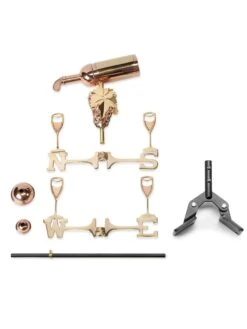 Wine Bottle Cottage Copper Weathervane With Roof Mount -Nature's Yard Sales Store 8600383 03v