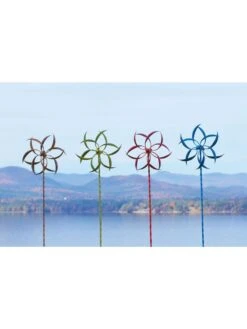 Feather Staked Wind Spinner, 15" -Nature's Yard Sales Store 8600479 04v