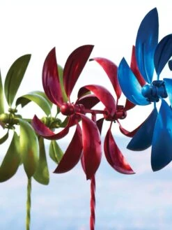 Feather Staked Wind Spinner, 22" 5 Feather Staked Wind Spinner, 22" -Nature's Yard Sales Store 8600480 01V tif