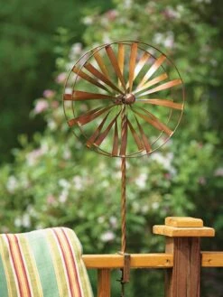 Wagon Wheel Clamp Wind Spinner, 14"
