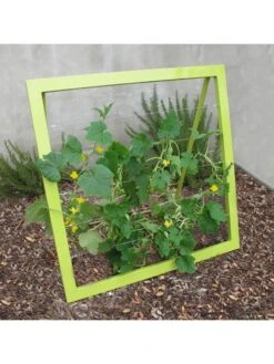 Mira Modern Garden Trellis Jr. -Nature's Yard Sales Store 8600514 02v mira modern garden trellis jr leaf green