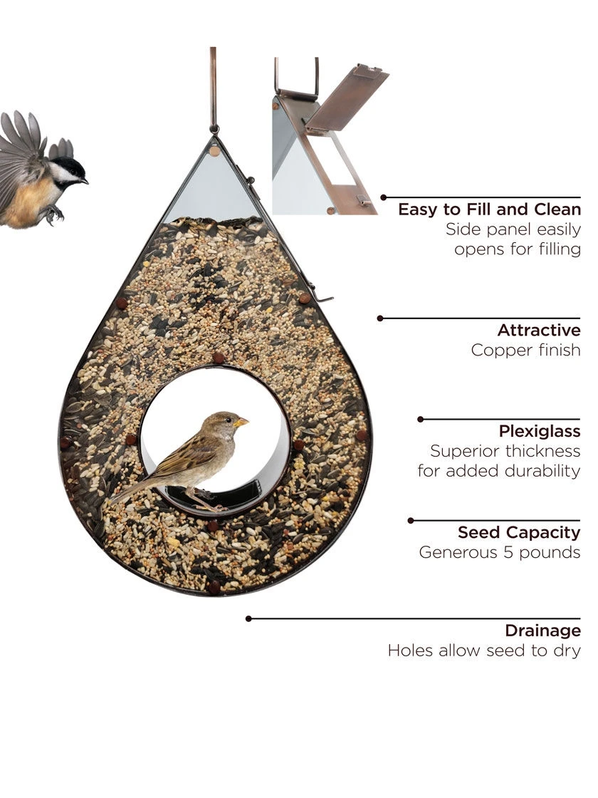 Teardrop Fly-Thru™ Bird Feeder 2 Teardrop Fly-Thru™ Bird Feeder - Image 2