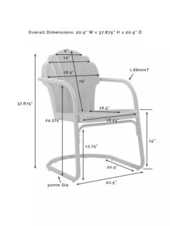 Crosley Tulip Chair Set, Set Of 2 15 Crosley Tulip Chair Set, Set Of 2 -Nature's Yard Sales Store 8609287 46V jpg