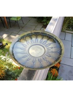 Achla Designs African Daisy Birdbath With Over-the-Rail Bracket -Nature's Yard Sales Store 8609295 03v
