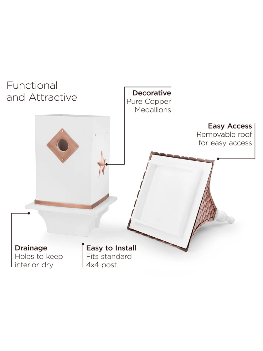 Villa Copper Shingle Bird House 3 Villa Copper Shingle Bird House - Image 3