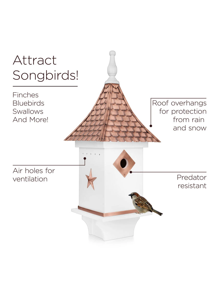 Villa Copper Shingle Bird House 4 Villa Copper Shingle Bird House - Image 4