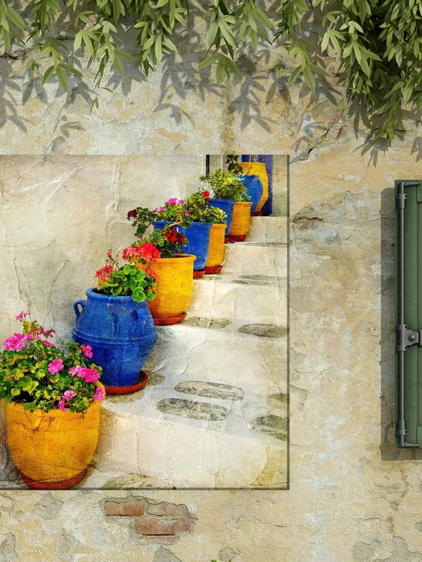 Bright Pots Outdoor Wall Art, 1 Bright Pots Outdoor Wall Art,