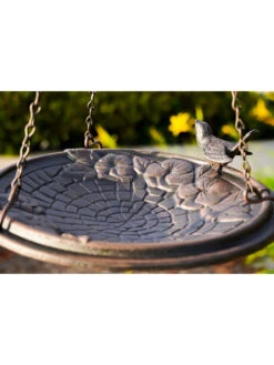 Floral Motif Hanging Birdbath -Nature's Yard Sales Store 8610562 01v