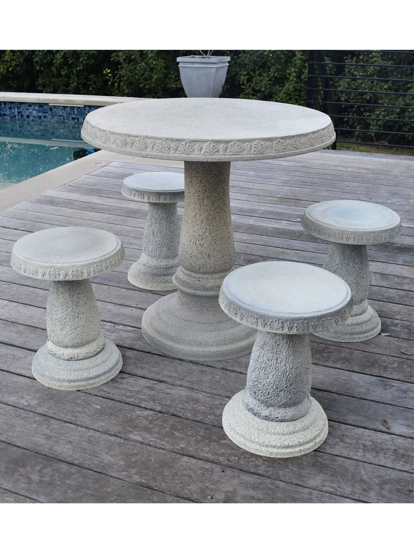 Patio Set, Round Table & 4 Stools 4 Patio Set, Round Table & 4 Stools - Image 4