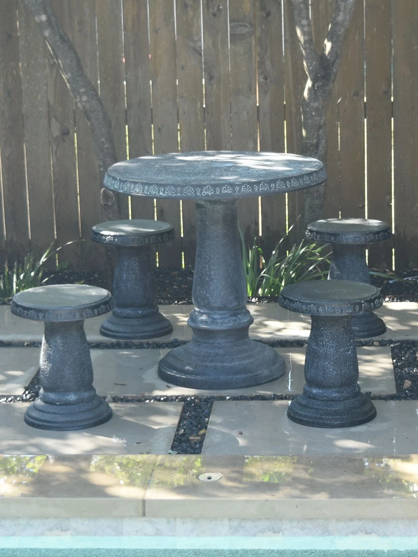 Patio Set, Round Table & 4 Stools 2 Patio Set, Round Table & 4 Stools - Image 2