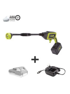 Sun Joe 24V-PP350-LTE 24-Volt ION+ Power Cleaner Kit | W/ 2.0-Ah Battery And Charger | 350 PSI Max | 0.6 GPM Max