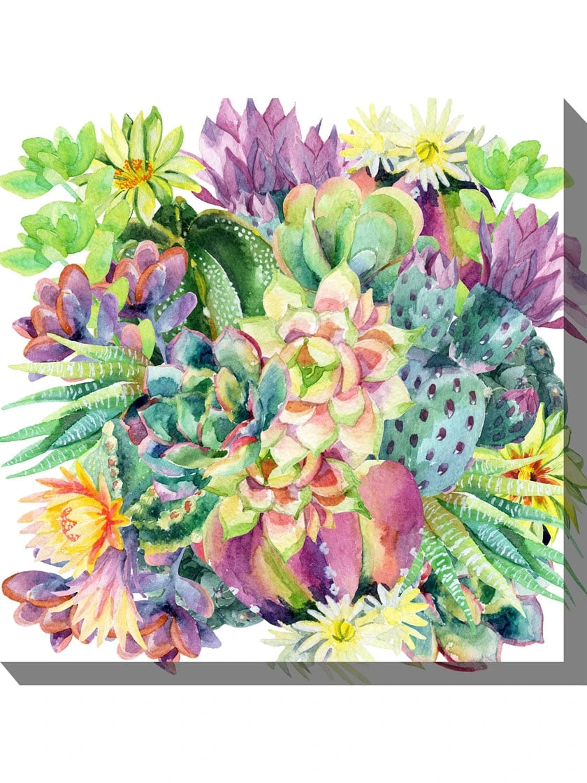 Succulent Blooms Outdoor Wall Art 2 Succulent Blooms Outdoor Wall Art - Image 2