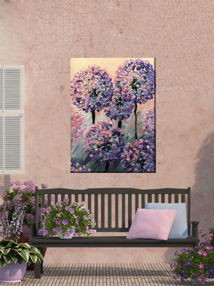 Artistic Allium Outdoor Wall Art 1 Artistic Allium Outdoor Wall Art