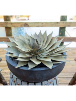 Desert Steel Spiral Aloe Sculpture -Nature's Yard Sales Store 8610750 02v