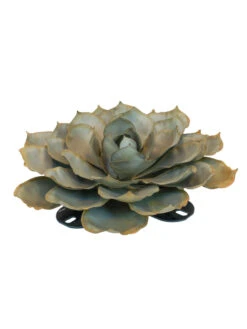 Desert Steel Blue Rose Succulent Sculpture -Nature's Yard Sales Store 8610764 01v desert steel blue rose succulent large