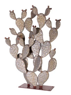 Desert Steel Prickly Pear Cactus Sculpture, Grande 5 Desert Steel Prickly Pear Cactus Sculpture, Grande -Nature's Yard Sales Store 8610769 03v