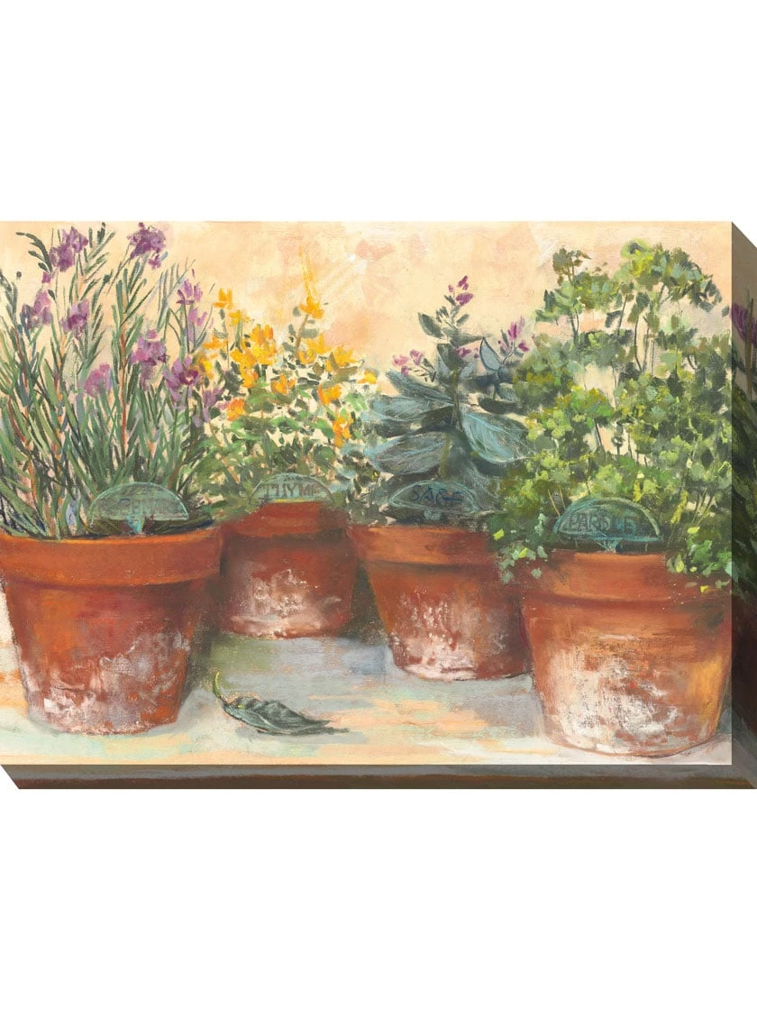 Herb Pots Outdoor Wall Art 2 Herb Pots Outdoor Wall Art - Image 2