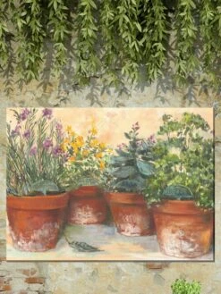 Nature's Yard Sales Store 11 Herb Pots Outdoor Wall Art