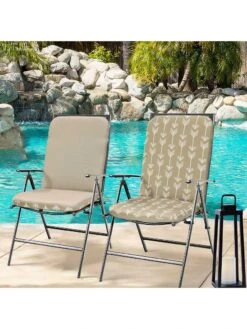 Outdoor Decor™ Seat Pad High Back Cushions, 20" X 45" 16 Outdoor Decor™ Seat Pad High Back Cushions, 20" X 45" -Nature's Yard Sales Store 8611125 110v trta outdoor seat pad high back cushions 20x45 tribal taupe