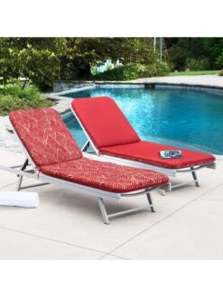 Outdoor Decor™ Chaise Lounge Cushions, 22" X 73" 10 Outdoor Decor™ Chaise Lounge Cushions, 22" X 73" -Nature's Yard Sales Store 8611127 102v fthr outdoor chaise lounge cushion 22x73 red feather