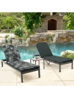 Outdoor Decor™ Chaise Lounge Cushions, 22" X 73" 11 Outdoor Decor™ Chaise Lounge Cushions, 22" X 73" -Nature's Yard Sales Store 8611127 104v bkf outdoor chaise lounge cushion 22x73 black flowers