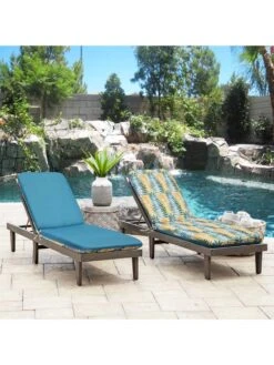 Outdoor Decor™ Chaise Lounge Cushions, 22" X 73" 15 Outdoor Decor™ Chaise Lounge Cushions, 22" X 73" -Nature's Yard Sales Store 8611127 200v aqua outdoor chaise lounge cushion 22x73 turqoise flowers