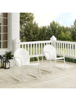 Crosley Griffith 2-piece Outdoor Rocking Chair Set -Nature's Yard Sales Store 8611577 wt 40v