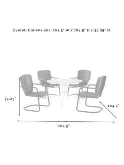 Crosley Ridgeland 5-piece Outdoor Dining Set -Nature's Yard Sales Store 8611579 06v