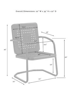 Crosley Bates 3-piece Outdoor Dining Chair Set 20 Crosley Bates 3-piece Outdoor Dining Chair Set -Nature's Yard Sales Store 8611583 09v