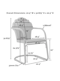 Crosley Tulip 3-piece Outdoor Bistro Set -Nature's Yard Sales Store 8611591 10v
